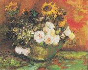 Bowl with Sunflowers Vincent Van Gogh
